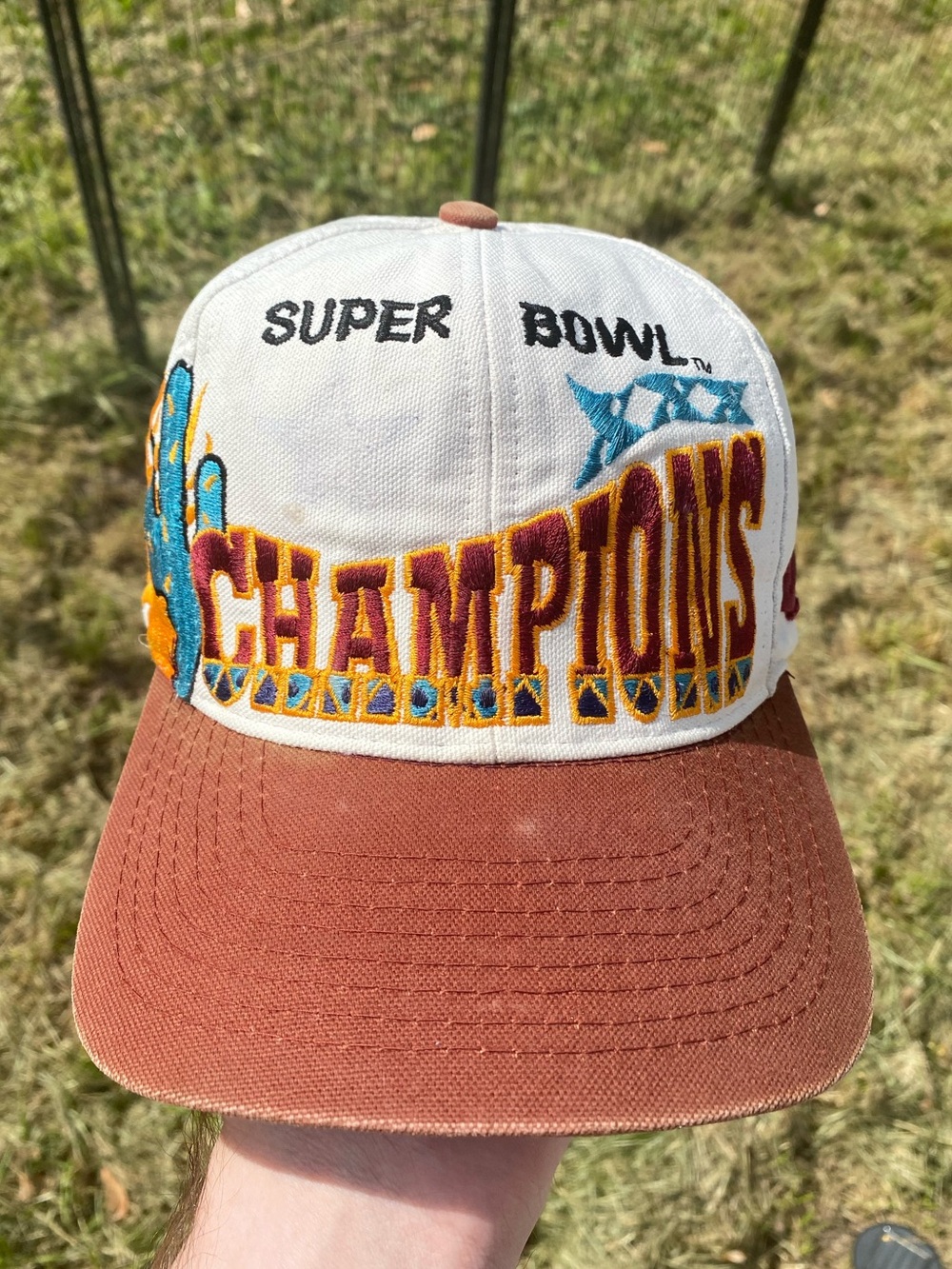 Vintage Logo Athletic Dallas Cowboys Super Bowl XXX Champions Snapback Hat NFL